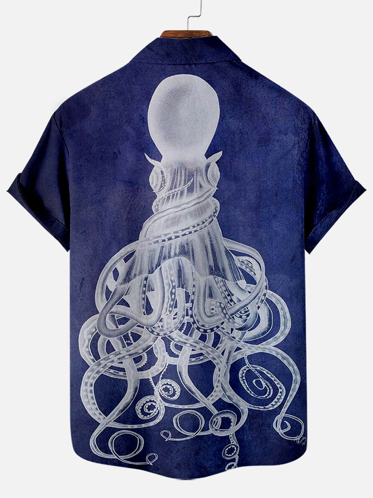 Cthulhu Octopus Pattern Men's Short Sleeve TopsMens short sleeve shirts Big and tall Mens shirts Short sleeve shirts for men Mens 4xl shirts Casual short sleeve shirts