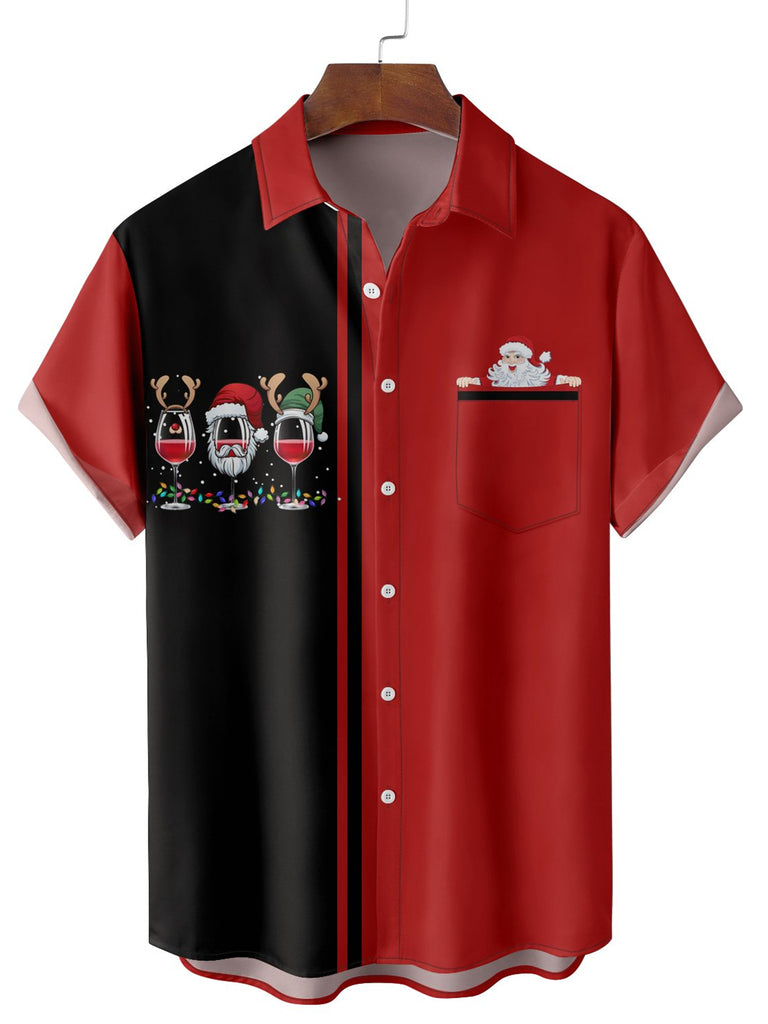 Merry Christmas Men's Short Sleeve Shirt Red / M